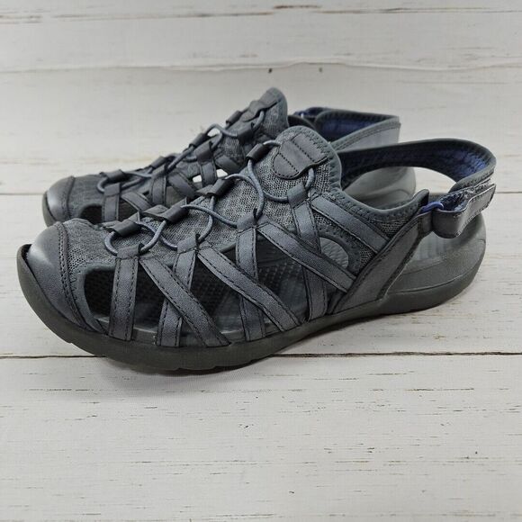 Baretraps‎ Frenzie Womens Size 10 Gray Gladiator Fabric Slingback Sandal - Picture 1 of 9